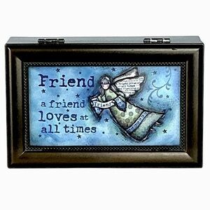 Wind Up Jewelry Music Box Angel Friend by Robin Davis Plays Beethoven Fur Elise